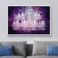 thumbnail image 2 of wall26 Framed Canvas Print Wall Art Purple Glitter White Crystal Chandelier Decorative Lights Digital Art Realism Contemporary Chic Relax/Calm for Living Room, Bedroom, Office - 16"x24" Whi, 2 of 5