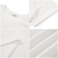 thumbnail image 6 of UVN Summer Blouses for Women Short Sleeve Crewneck Dressy Shirts Ladies Casual Waffle Knit Hollow Out Tunic Tops, 6 of 9