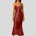 thumbnail image 2 of Seductive Satin Strapless Backless Long Dress With Waist Cinching Tie, 2 of 6