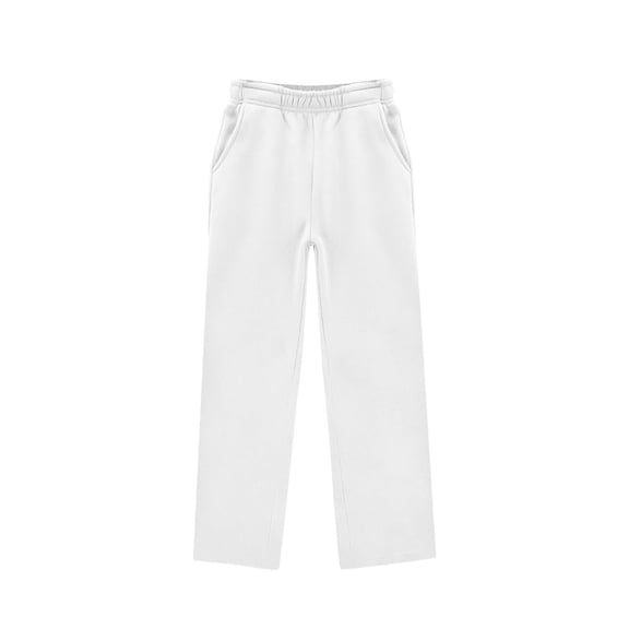 Kids Girls Sweatpants Elastic Waist Jogger Sweatpants with Pockets Girls Solid Pants White Pants for Kids Boys Active Pants Size 9-10 Years