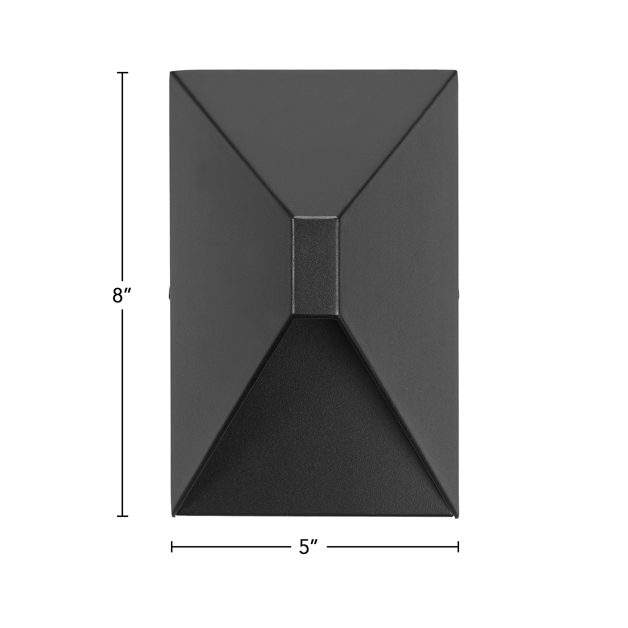 Maxxima LED Outdoor Wall Wash, Black Sconce, Modern Porch Light, 650 Lumens, 5 CCT 2700K-5000K - 8 in. Height