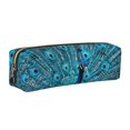 thumbnail image 1 of Disketp Beautiful Blue Peacock Estuche de Lápices de Cuero con Cierre, Estuche Compacto para Papelería, Bolígrafos y Accesorios Pequeños, 1 of 7