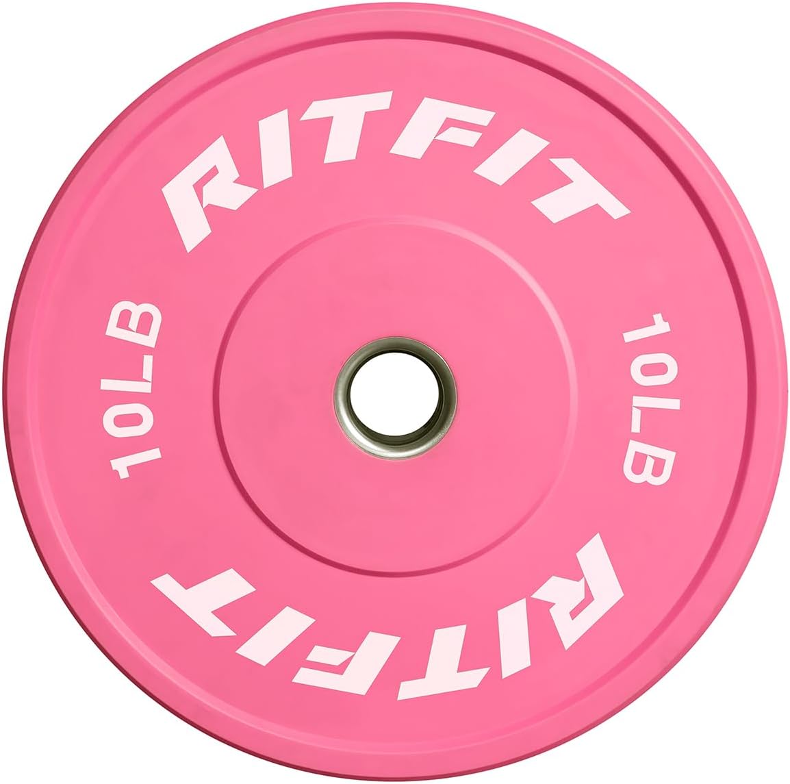 RITFIT Pink Weight Plates, 2 Inch Olympic Barbell Weight Plate, Bumper Plates With Steel Insert, pink weights for Gym and Home…