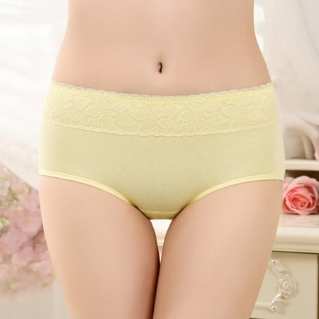 

Breathe Cotton Brief Underwear for Women Mid-Rise Floral Postpartum Hipster Ladies Lace Panties Girls Full Coverage Briefs Cotton Stretch Briefs