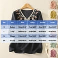 thumbnail image 2 of 2025 Women's Floral Embroidery Linen Shirts 3/4 Sleeve V Neck Babydoll Tops Summer Vintage Causal Blouses Tees, 2 of 6