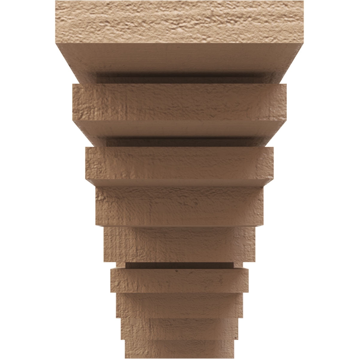 5"W x 30"D x 10"H Thin Landon Rough Cedar Woodgrain TimberThane Corbel, Primed Tan
