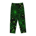 thumbnail image 4 of Kll Womens Green Bright Web With Spiders Print Pajama Pants Soft Pajama Bottoms For Women Cozy Lounge Pants, 4 of 9