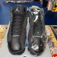 thumbnail image 2 of Ni - ke Jordan 13 Men's Retro Black/University Blue-White Size 12 DJ5982 041, 2 of 5
