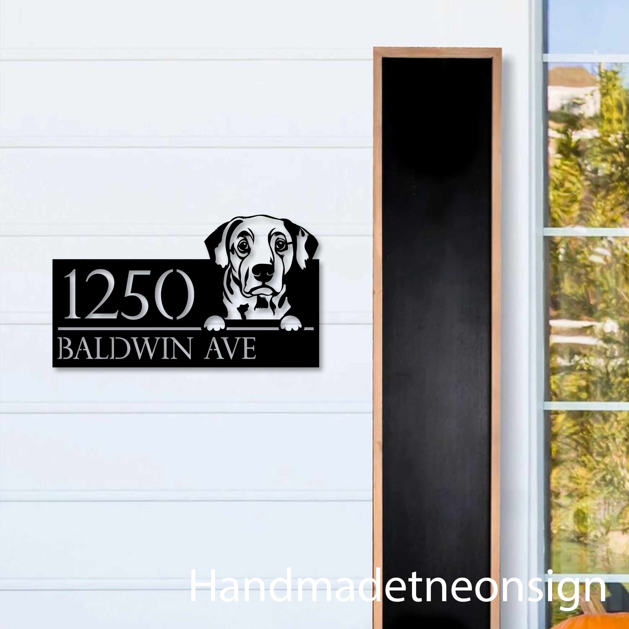 Handmadetneonsign Dalmatian House Number, Dalmatian Dog Home Address Metal, Pet House Address Sign 67502