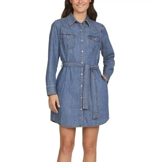 Wrangler Ladies' Denim Dress Blue Medium - Walmart.com