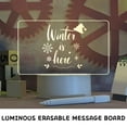 Acrylic Dry Erase Board, Reusable LED Light up Message Board with Stand