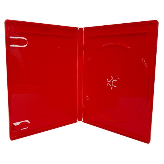 CheckOutStore 10 Premium Standard Solid Red Blu-Ray Single Cases 12MM