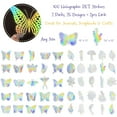 thumbnail image 2 of Wrapables Waterproof Transparent Holographic Glitter PET Butterfly and Leaf Stickers for Scrapbooking, Stationery, Journaling, Water Bottles, Phones, Laptops (100pcs), 2 of 4