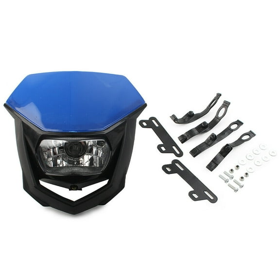 Universal Headlight Head Lamp Fairing For Supermoto Bike Dirt Bike Motor Blue ne