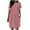 DT-Wine, variant on DailyTrove Women's Loose Striped Midi Dress, Short Sleeve, Casual Lounge & Beach Cover-Up, Soft Polyester Blend, Solid Color