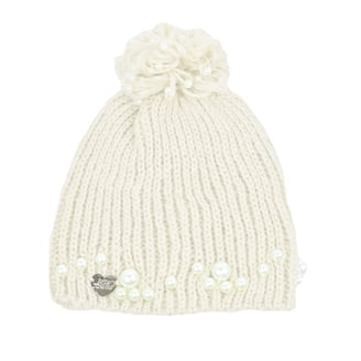 Jessica Simpson Women's Pearl Knit Beanie - 100% Acrylic Stretchy Winter Hat