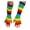 Rainbow, variant on Long 11" Knit Arm Warmer Warm Fingerless Gloves, Rainbow