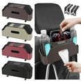 thumbnail image 2 of Car Backseat Organizer Storage Box 3 In 1 with Hook Auto Interior Decoration Drink Cup Tissue Phone Holder Travel  Accessories, 2 of 9