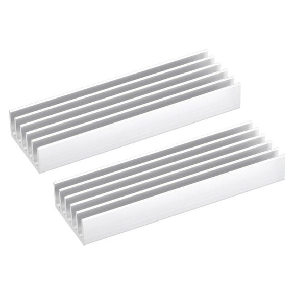 Uxcell 2 Pack M.2 SSD Heatsink Cooler with Thermal Pad Alloy Aluminum Cooling Sink for PC, 70x22x10mm, Silver Tone