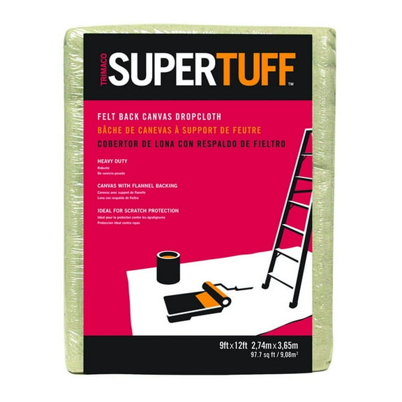 Trimaco Supertuff 9 Ft. W X 12 Ft. L Canvas/felt Drop Cloth 1 Pk