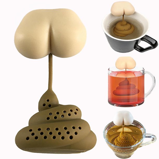 Colador Infusor de té, bolsas de té para caca, filtro Infusor de especias para elaboración de té, difusor, colador de té, fabricante de té creativo y divertido