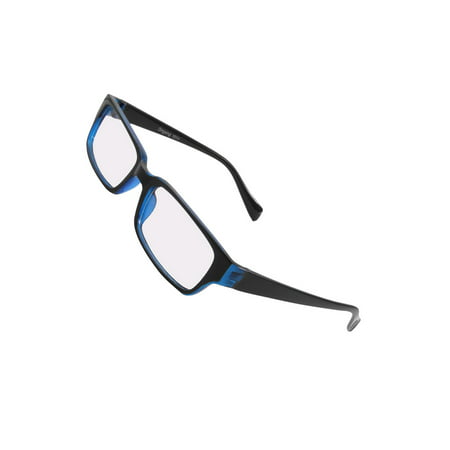 Unisex Plastic Plain Glasses Spectacles Eyeglasses Clear Lenses Black Frame