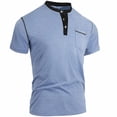 thumbnail image 7 of LPZOOGU Mens Henley Shirts Short Sleeve Button T-Shirts Summer Athletic Lightweight Tee Shirts with Pocket, 7 of 7