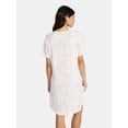 thumbnail image 4 of Lissome Women's Hacci Sleep Shirts with Short Sleeves, 2-Pack, Sizes S-4X, 4 of 7