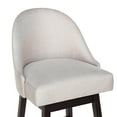 thumbnail image 5 of Noble House Graham Modern Upholstered Swivel Bar Stool, Wheat, Espresso, 5 of 9