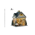 thumbnail image 2 of FastXmas Christmas Cartoon Warm Cabin Decorative Hanging Ornaments,3.14 x 3 Inch/8 x 7.7 cm Cute Cartoon 2D Acrylic Warm Cottage Pendants Christmas Tree Decorations for Car Home School Bag Pendant, 2 of 5