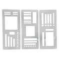 thumbnail image 2 of 3 Piezas Plantillas para Diario Plantillas de Dibujo para Agenda Plantillas de Seguimiento Herramientas de Diseño en PVC Reutilizables Adecuadas para Estilo A, 2 of 8