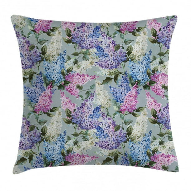 Mauve Decor Throw Pillow Cushion Cover, Various Mix Hyacinth Garden