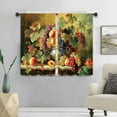 thumbnail image 4 of Grape Peach Fruit Kitchen Curtains 27.5W x 39L Inch Food Vintage Farmhouse Rustic Retro Rod Pocket Short Small Window Treatment Drapes Decor 2 Panels, 4 of 6