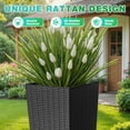 thumbnail image 3 of Devoko 32" Tall Planters for Outdoor Plants Set of 2, Woven-Textured Outdoor Plant Pots for Patio, Front Porch, 3 of 7
