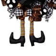 thumbnail image 6 of Northlight Witch with Bows and Ornaments Halloween Wreath - 24" - Orange and Black - Unlit, 6 of 10
