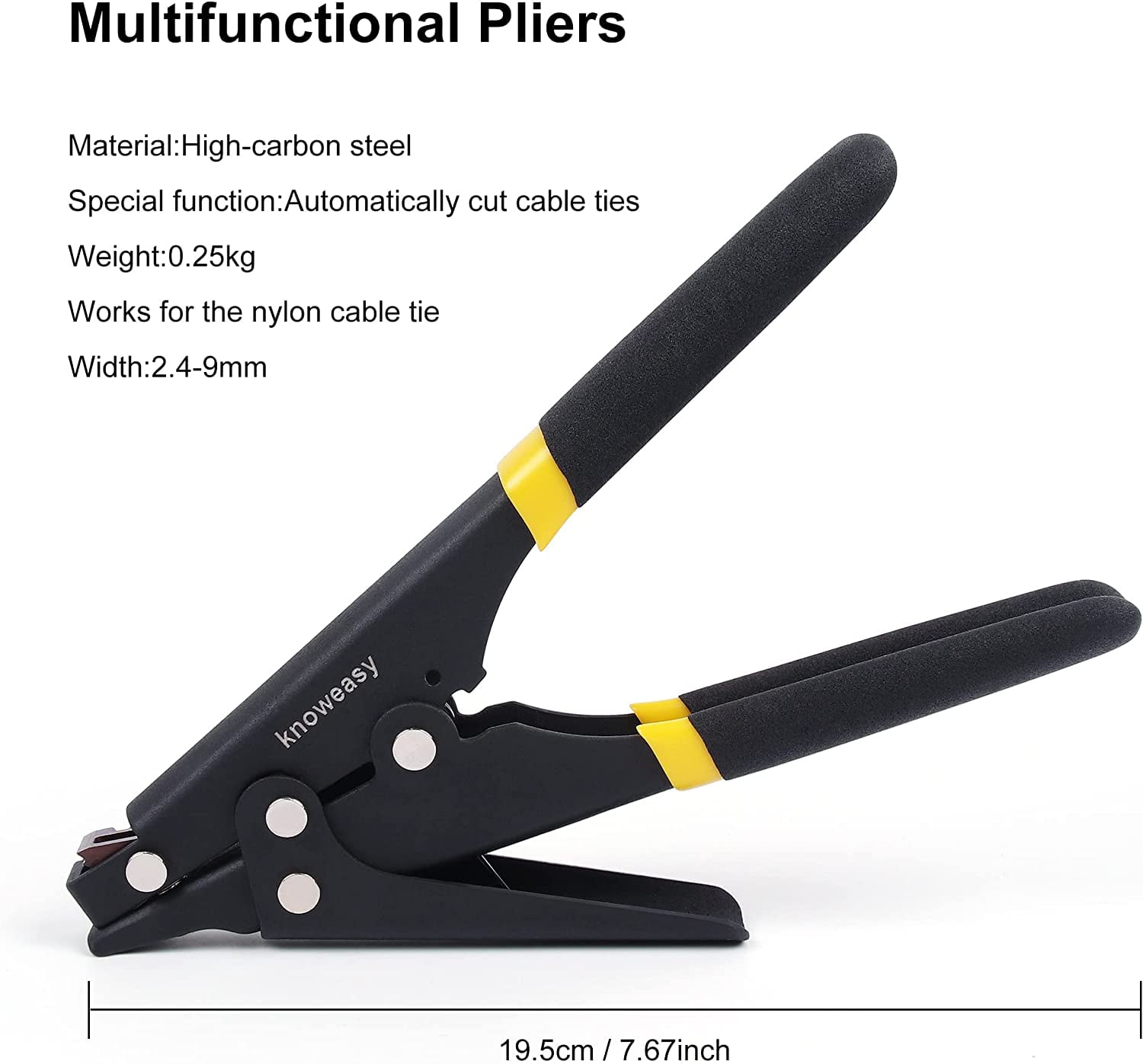 Cable Tie Gun, Zip Tie Tool and Tensioning and Cutting Tool for Plastic or Nylon Cable Tie