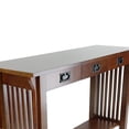 thumbnail image 2 of Benjara Wooden Frame Console Table with 3 Drawers and 1 Bottom Shelf, Oak Brown, 2 of 5
