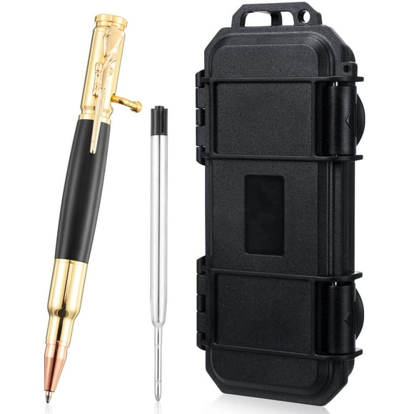 Bolígrafo Critiin Bolt Action Bullet Metal 14 cm negro dorado