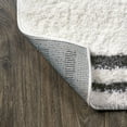 thumbnail image 6 of JONATHAN Y MOROCCAN HYPE 5 x 8 Area Rug, Petra Stripe Geometric Shag - White/Gray, MOH406A-5, 6 of 9