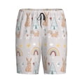 thumbnail image 4 of Wukai Animals In Tribe Men’s Short Pajama Pants With Pockets Soft Sleep Pj Shorts for Men-Large, 4 of 6