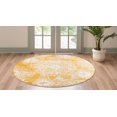 thumbnail image 3 of Rugs.com Monte Carlo Collection Rug – 5' Round Yellow Medium Rug Perfect For Kitchens, Dining Rooms, 3 of 9