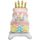 thumbnail image 1 of KAKOWELY Globo de pie con forma de pastel de feliz cumpleaños, globo para fiesta de cumpleaños con base, diseño de fiesta de cumpleaños, decoración de ambiente con globos, 1 of 5