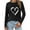 Black, variant on Inverlee Women's Valentine's Day Shirts Sweet Love Heart Graphic Tees Soft Long Sleeve Blouse Round Neck Tunic T-shirt Tops Valentines Day Gifts for Women