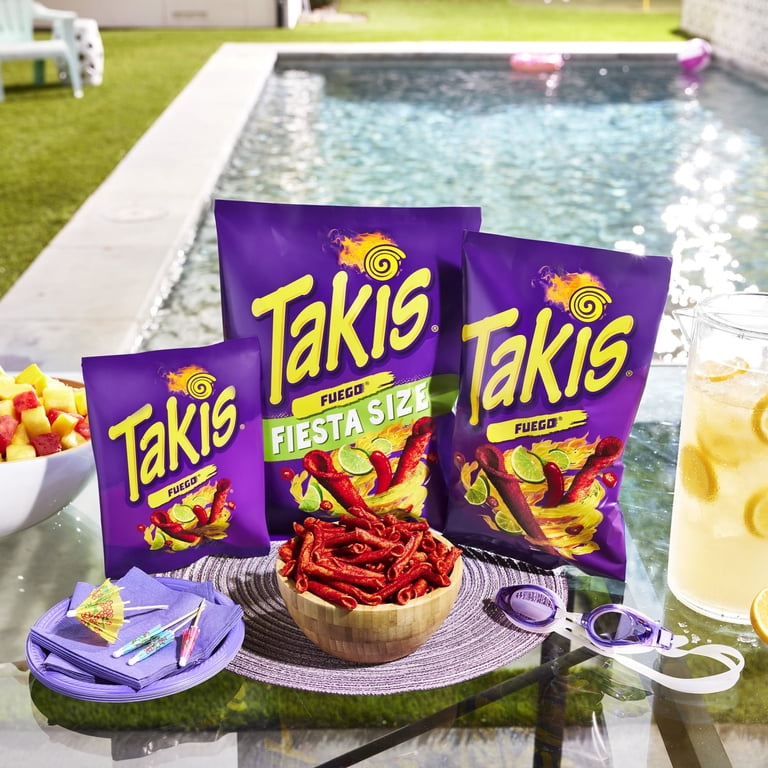 3 pack) Takis Fuego Rolls 20 oz Fiesta Bag, Hot Chili Pepper