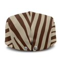 thumbnail image 3 of CHAQLIN Adjustable Forward Newsboy Hat, Brown Zebra Stripe Retro Soft Lightweight Flat Newsboy Cap for Outdoor Shopping Daily Casual Wear, 3 of 4
