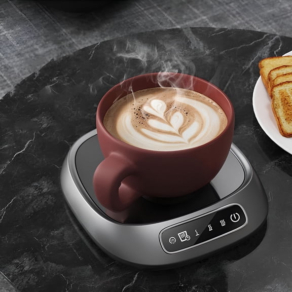 HIBIBUD Coffee Mug Warmer Electric Smart Beverage Cup Warmer | Portable Mug Warmer Cordless U0026 Usb Heating Pad with 3 Temperature Settings 8H Timer and Auto Shut Off for Desk Office Home Use