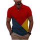thumbnail image 2 of Ceisia Men's Summer Casual Diagonal Color Block Mesh Short Sleeve Lapel Shirt Multicolor L Gifts, 2 of 7