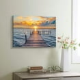 thumbnail image 3 of Coastal Wall Art Canvas Picture: Modern Beach Sunset Landscape Print Decor Horizontal Ocean Scene Sea Painting Seascape Seaside Seashore Artwork for Living Room Bedroom Home, 3 of 6