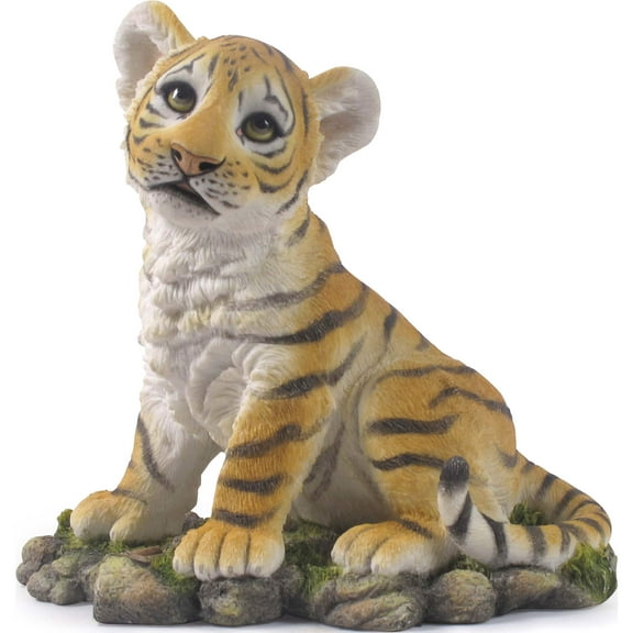 Fashion Tiger Cub Sitting Sculpture Made In China gm17145