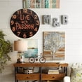 thumbnail image 5 of 10-Inch Silent Wooden Wall Clock, " Live With Passion Clock Wall Art Home Decor "  Silent Non-Ticking Clock, Battery Operated (AA Batteries Not Included), Artistic Home Decor, 5 of 8
